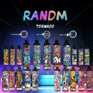 Strawberry Watermelon Bubble Gum 6000 Puffs RandM Tornado Disposable Vape Device