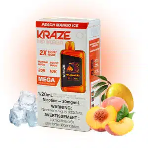 Peach Mango Ice Kraze HD Mega Disposable Vape