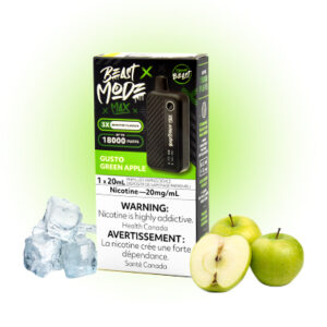 Gusto Green Apple Flavour Beast Mode Max 18K Disposable Vape