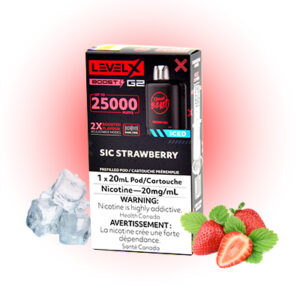 Sic Strawberry Iced Pods Level X G2 by Flavour Beast Boost